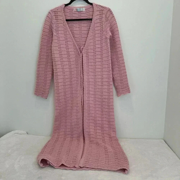 Free People Beach Fauchet Maxi Open Knit Cardigan Sweater size XS - Picture 2 of 14